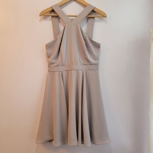 Lulu's Grey Sleeveless Skaters Dress Size M